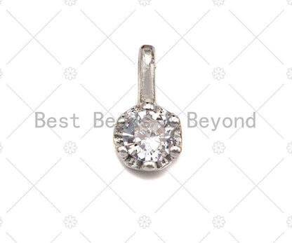 Big Clear CZ Micro Pave Diamond Shape Pendant/Charm,Diamond Cubic Zirconia Charm, Cute Necklace Bracelet Charm Pendant,5x10mm,Sku#L445