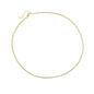 Gold Thin Slinky Herringbone Chain Necklace, Sku#LD535