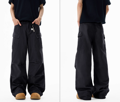 Wide-leg Overalls Men's Loose Straight Casual Feeling