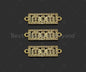 Gold Filled CZ Micro Pave Mom Word On Rectangle Shape Connector, 18K Gold Filled Connector, Mother's Day Gift, 25x8mm,Sku#LD112