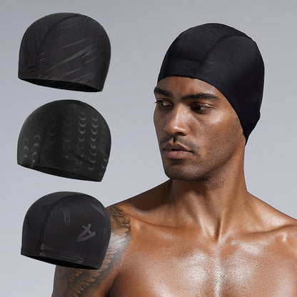 Mens Swim Cap Fabric Design Doesnt Constrict The Head Large Size