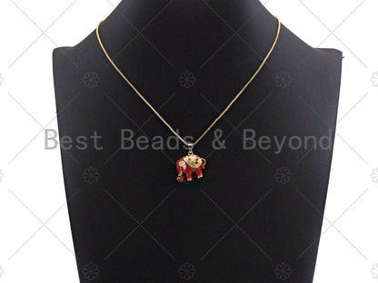 Enamel Thailand Elephant charm, Black White Red Turquoise Enamel Pendant, Enamel Elephant charm, Animal  jewelery, 19x22mm,sku#LK63