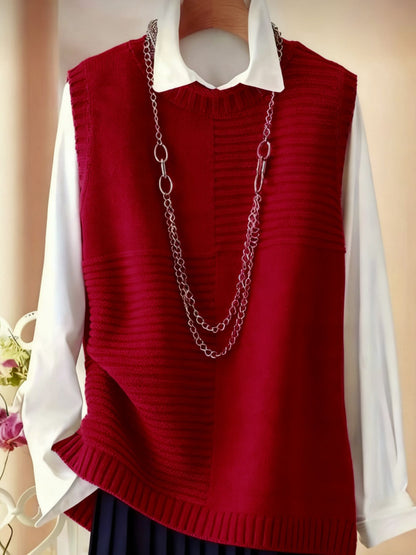 Womens Elegant Sleeveless Knitted Vest Top