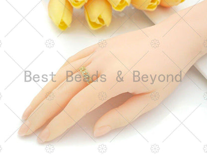 CZ Chain Link Adjustable Ring, Sku#LD41