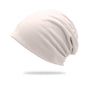 Solid-color Double-layer Pullover Beanie Thin Style
