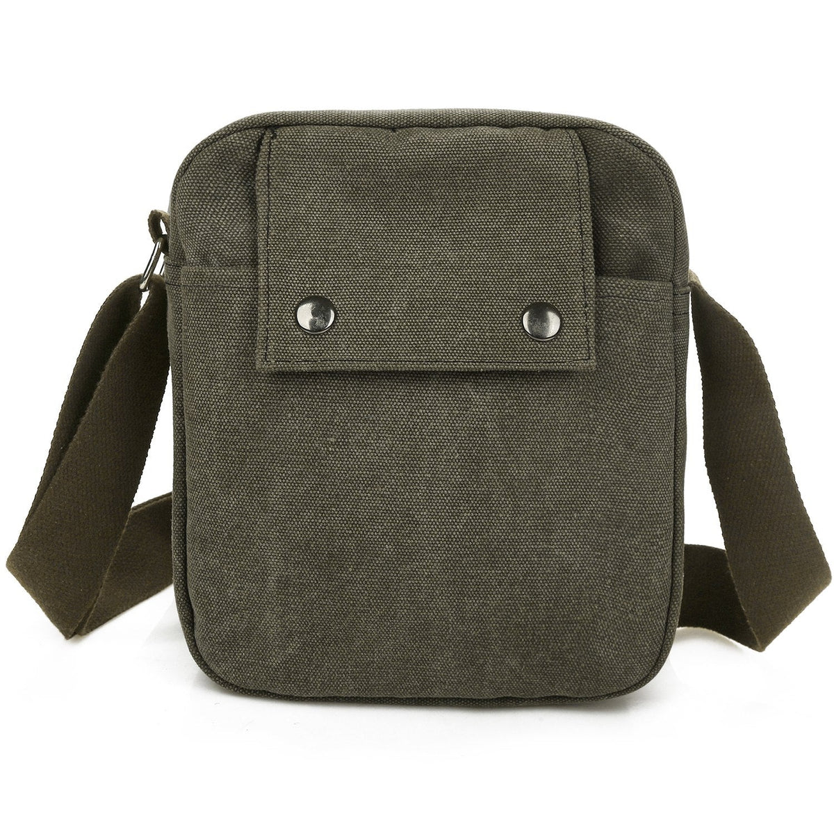 Crossbody Canvas Bag for Phone and Tablet Zipper Pockets