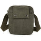 Crossbody Canvas Bag for Phone and Tablet Zipper Pockets