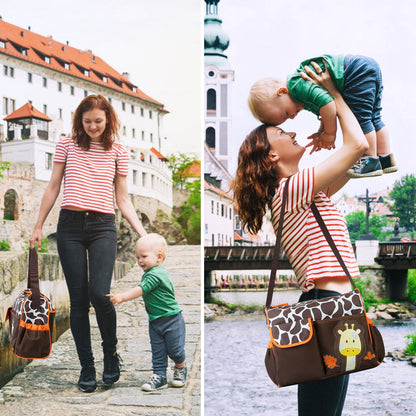 Baby Nappy Diaper Bags Mummy Diaper Duffel Shoulder Bags w/ Wipeable Diaper Changing Pad Transparent Bag Travel Tote Handbags For Overnights