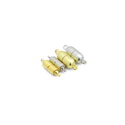 Gold Silver Oval Capsule Shape Strong Magnetic Clasp, Sku#A494