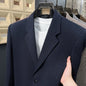 Lightly Mature-style Casual Mens Heavy Wool Suit For Spring And Autumn