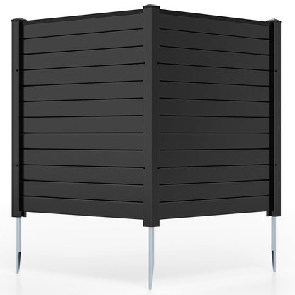 Freestanding 48 x 48 Inch Air Conditioner Fence with Metal Ground Stakes