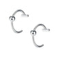 2 Piece Set Stainless Steel Clip-On Nose and Lip Rings | Punk Style Fake Piercing Jewelry