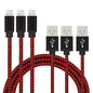 3-Pack: Nylon Braided Cables