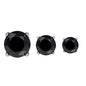 3-Pairs: Elements of Love Crystal Stud Earrings