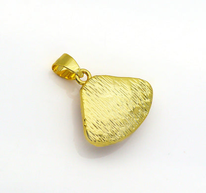 Gemstone Fan shape Charm, Sku#LY10