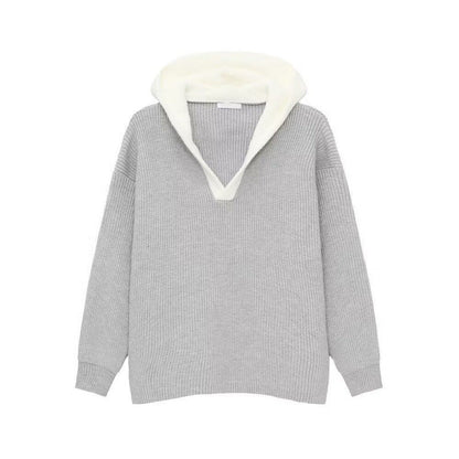 Casual V-neck Hooded Sweater For Men And Women