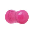 2G Double Flare Pink Dyed Turquoise Stone Plug