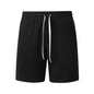 Mens Casual Waffle-Weave Shorts With Drawstring Pockets