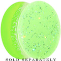 18mm Green Neon Glitter Saddle Plug