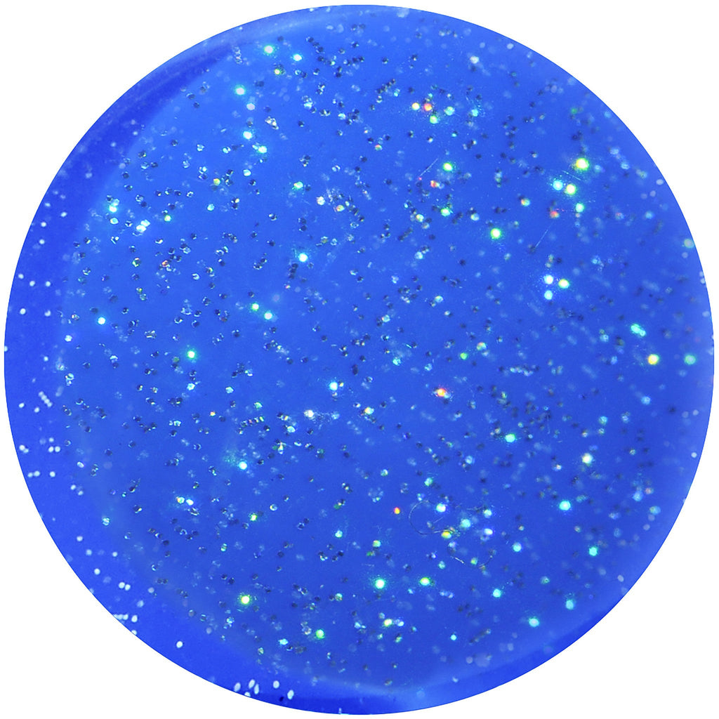 24mm Blue Neon Glitter Saddle Plug