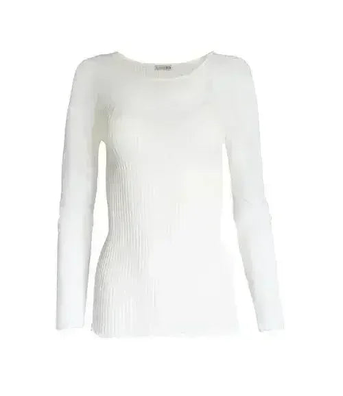 EGI Exclusive Collections Merino Wool Blend Top with Tulle Trim.