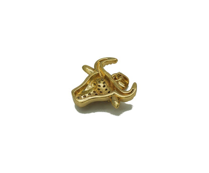 Gold Pave Ram Charm, Sku#LD303