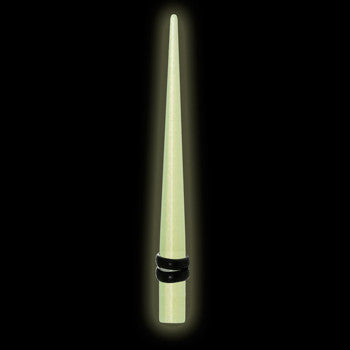 8G Green Acrylic Glow in the Dark Straight Taper
