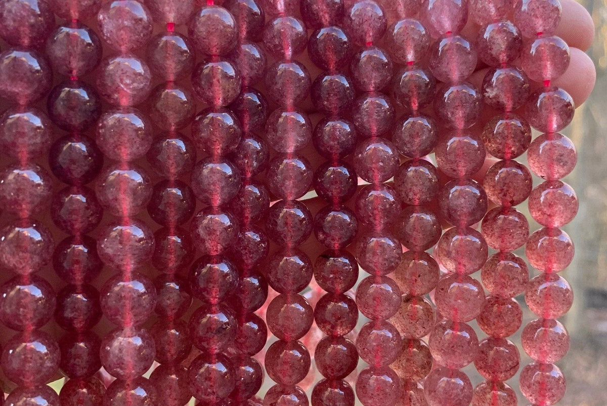 Top Quality Genuine Strawberry Quartz Beads, U1223