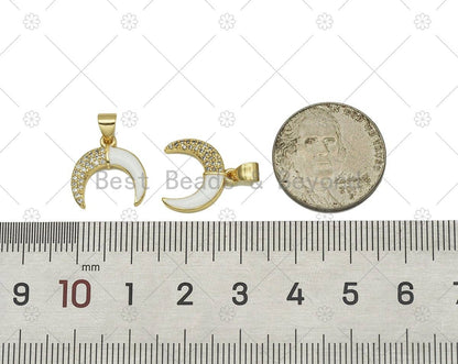 CZ Enamel Horn Charm, Sku#LD183