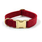 Dark Grey Velvet Pet Collar Leash