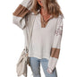 Fashion Leopard Print Printed Lapel Long Sleeve Hoodie