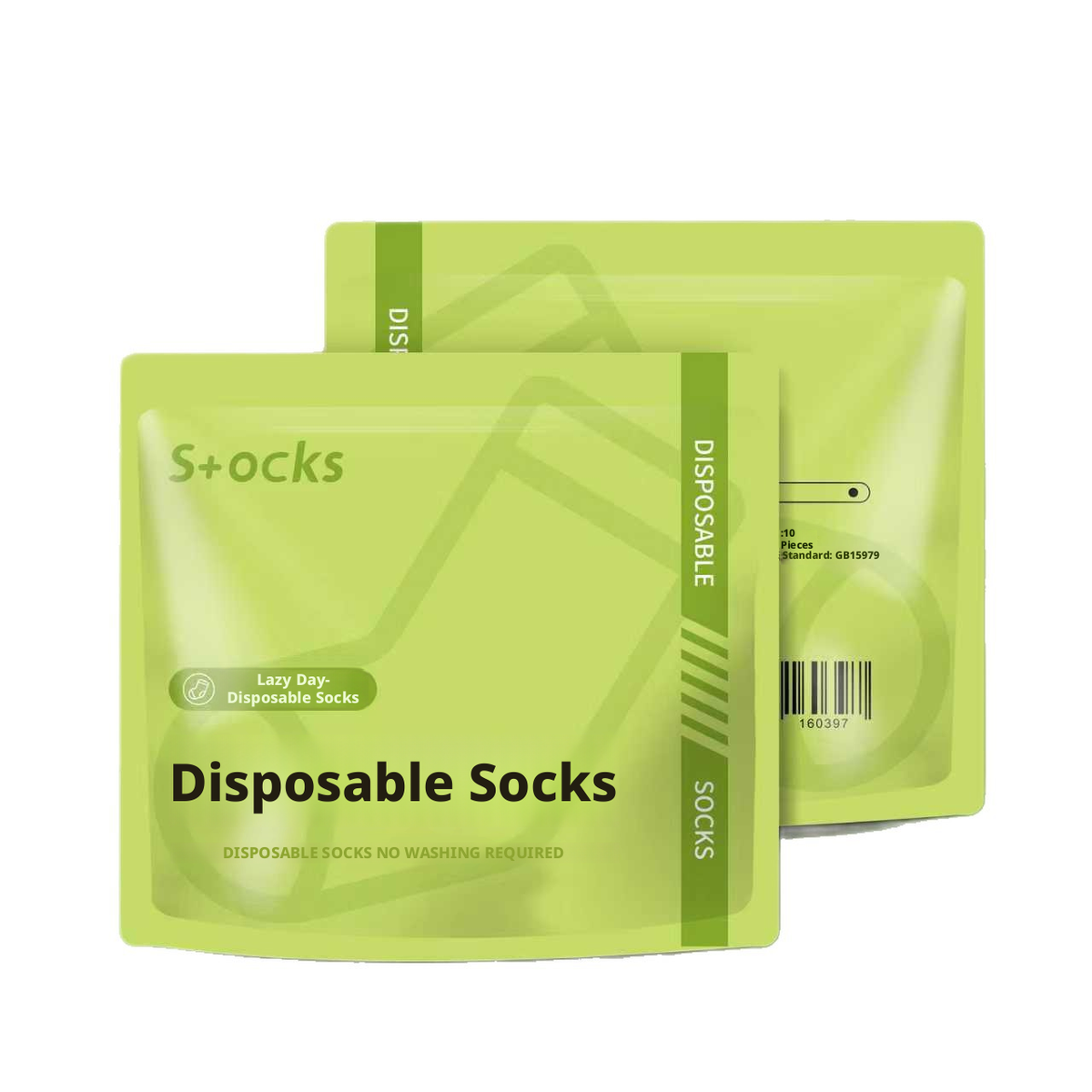 Lazy day throwing socks-medium tube-gray-polyester cotton-5 pairs-1 bag