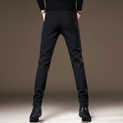 High-end Wrinkle-free Dress Pants Mens Business Slim-fit Tapered-leg Style