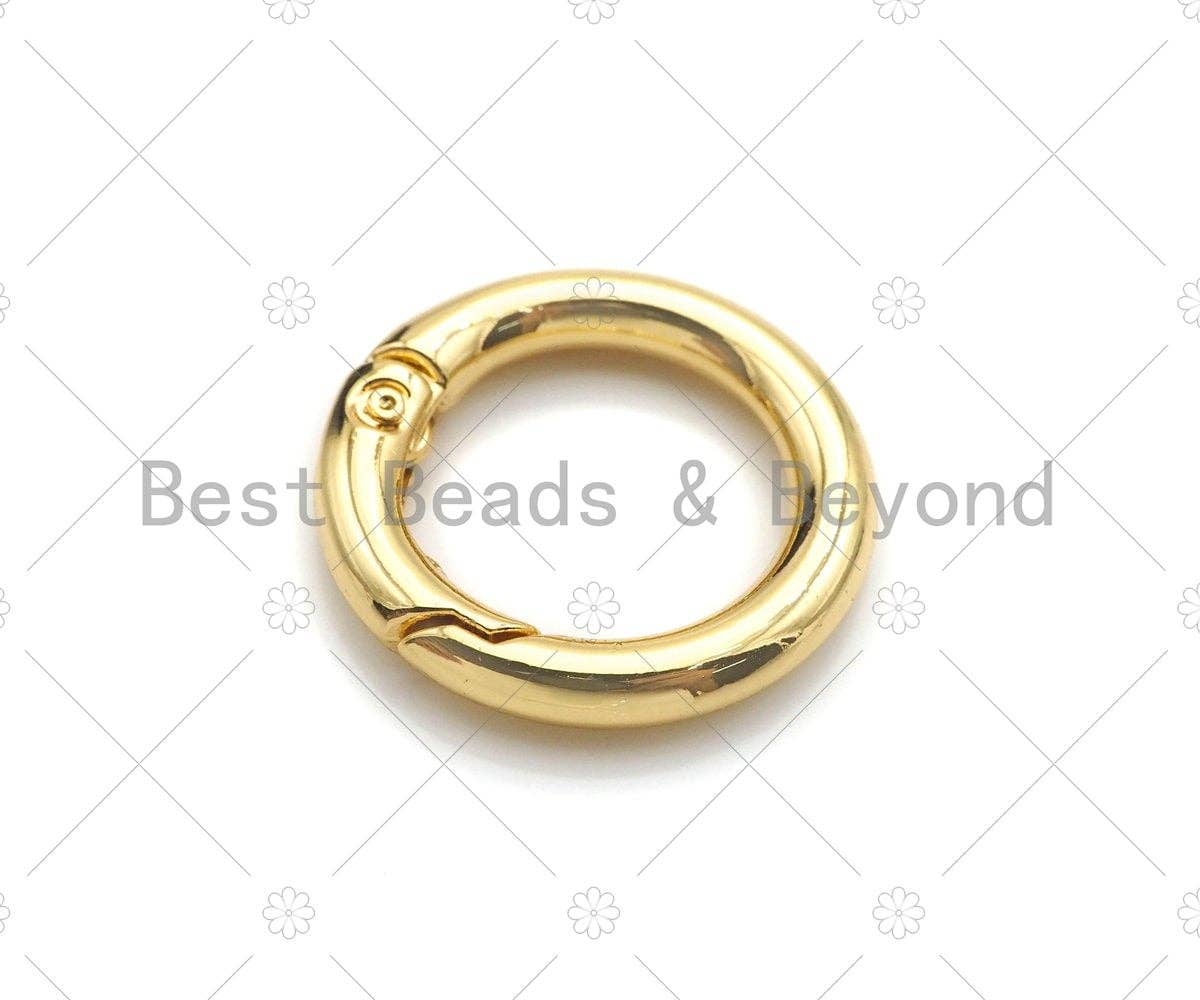 12mm/15mm/20mm/27mm Spring Gate, Gold/Silver/Gunmental Round Clasp, SKU#K123