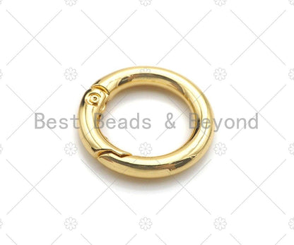 12mm/15mm/20mm/27mm Spring Gate, Gold/Silver/Gunmental Round Clasp, SKU#K123