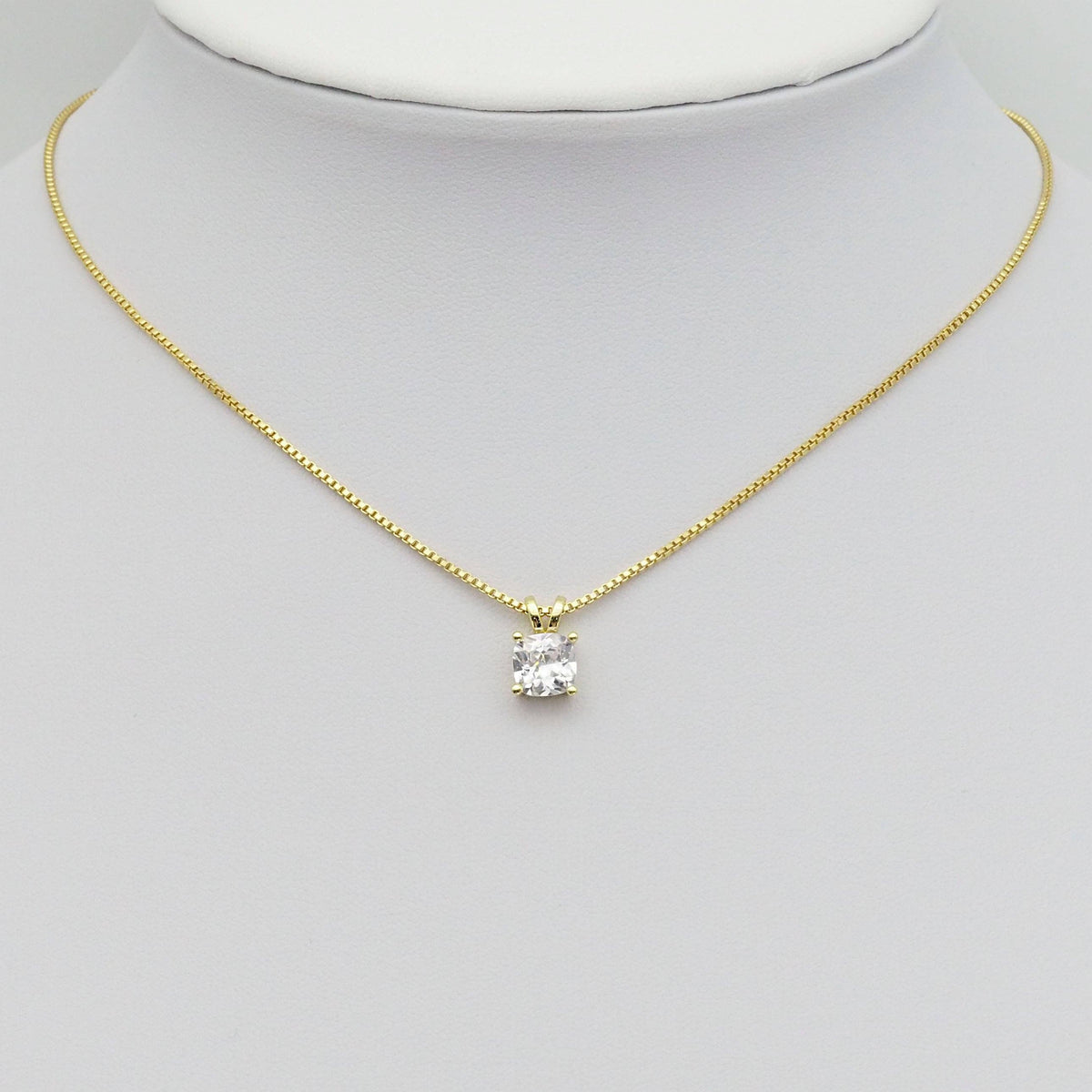 Gold Big Clear CZ Diamond Charm, Sku#LK867