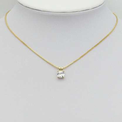 Gold Big Clear CZ Diamond Charm, Sku#LK867