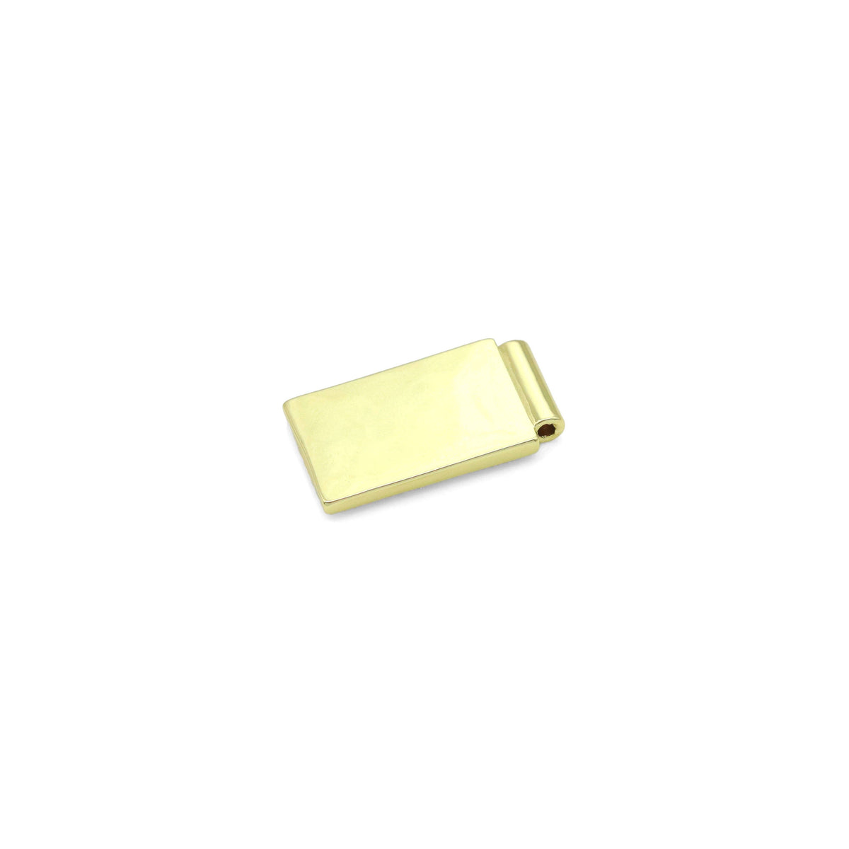 Gold Cross on Mother of Pearl Cross Rectangle Shape Charm Pendant, Sku#LK1051