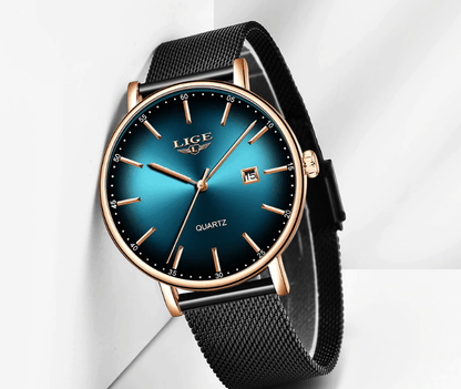 Men's Elegant  Watch With Stainless Steel Straps And Special Date Display Excellent Look Unique Design Perfect Gift