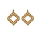 Gold Hot Pink Enamel Hollow Out Flower Charm, Sku#B181