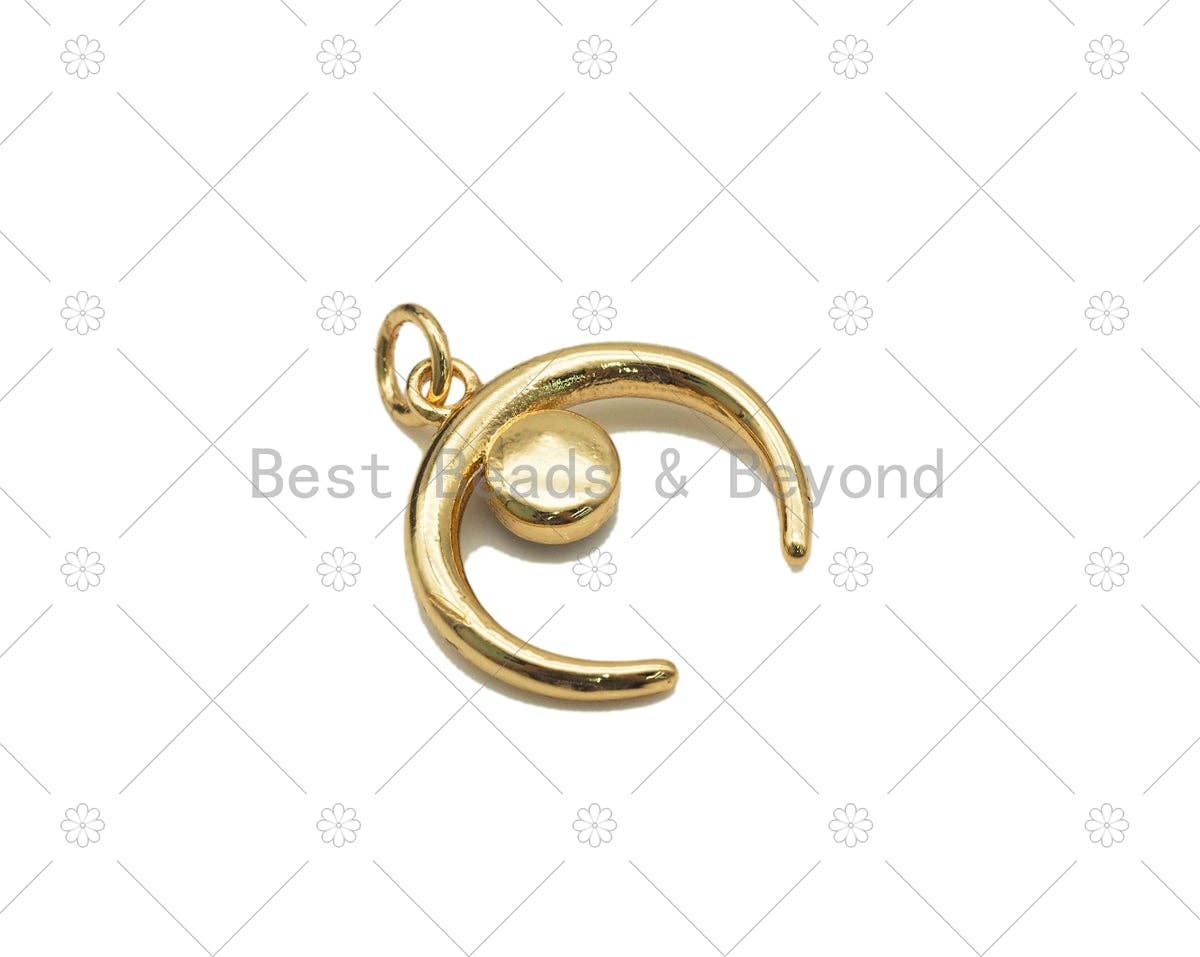 Enamel Horn Charm, Sku#LD175