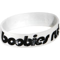Black White Green Boobies Rule Awareness for Breast Cancer Bracelet