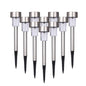 Garden Premium LED Solar Luxury Stainless Steel Lights For Yard Pathway Walkway More Pieces Outdoor