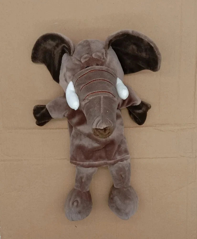 35cm Cartoon Animal Hand Puppet | Lion, Elephant, Pig Plush Toy for Interactive Play