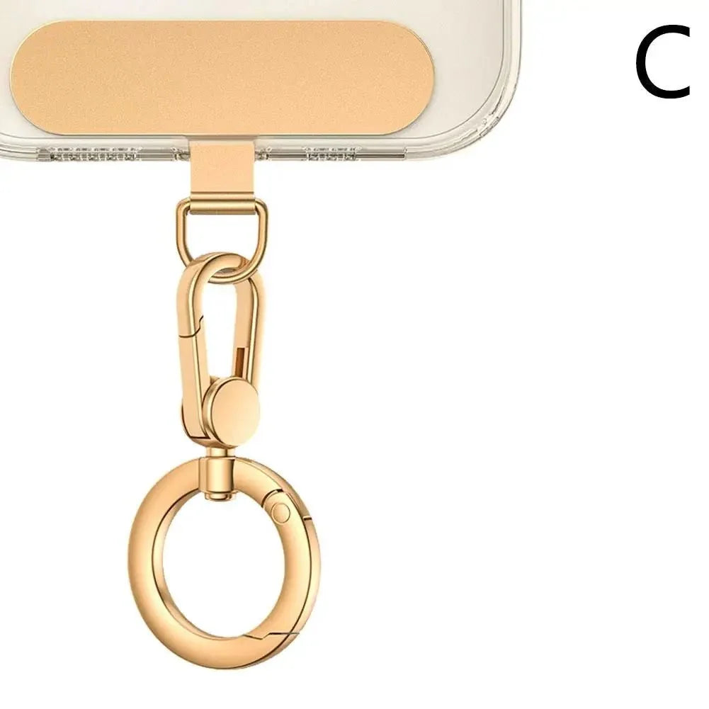 360° Rotating Zinc Alloy Phone Ring Holder Hook | Universal Anti-Entanglement Lanyard Attachment