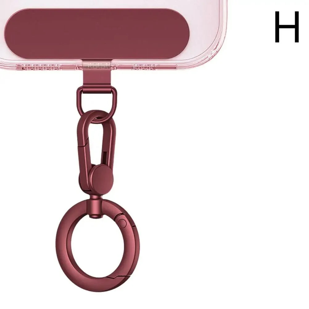 360° Rotating Zinc Alloy Phone Ring Holder Hook | Universal Anti-Entanglement Lanyard Attachment