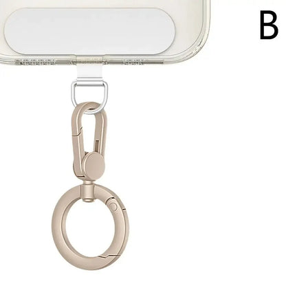 360° Rotating Zinc Alloy Phone Ring Holder Hook | Universal Anti-Entanglement Lanyard Attachment