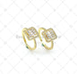 Big CZ Fancy Square Shape Adjustable Ring, Sku#LD169