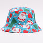 European And American Digital-print Bell-shaped Reindeer Bucket Hat