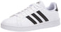 adidas Womens Grand Court Shoe White/Black/White 8.5